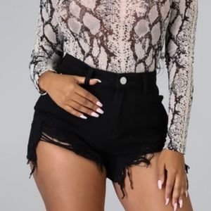 High Waist Denim Shorts